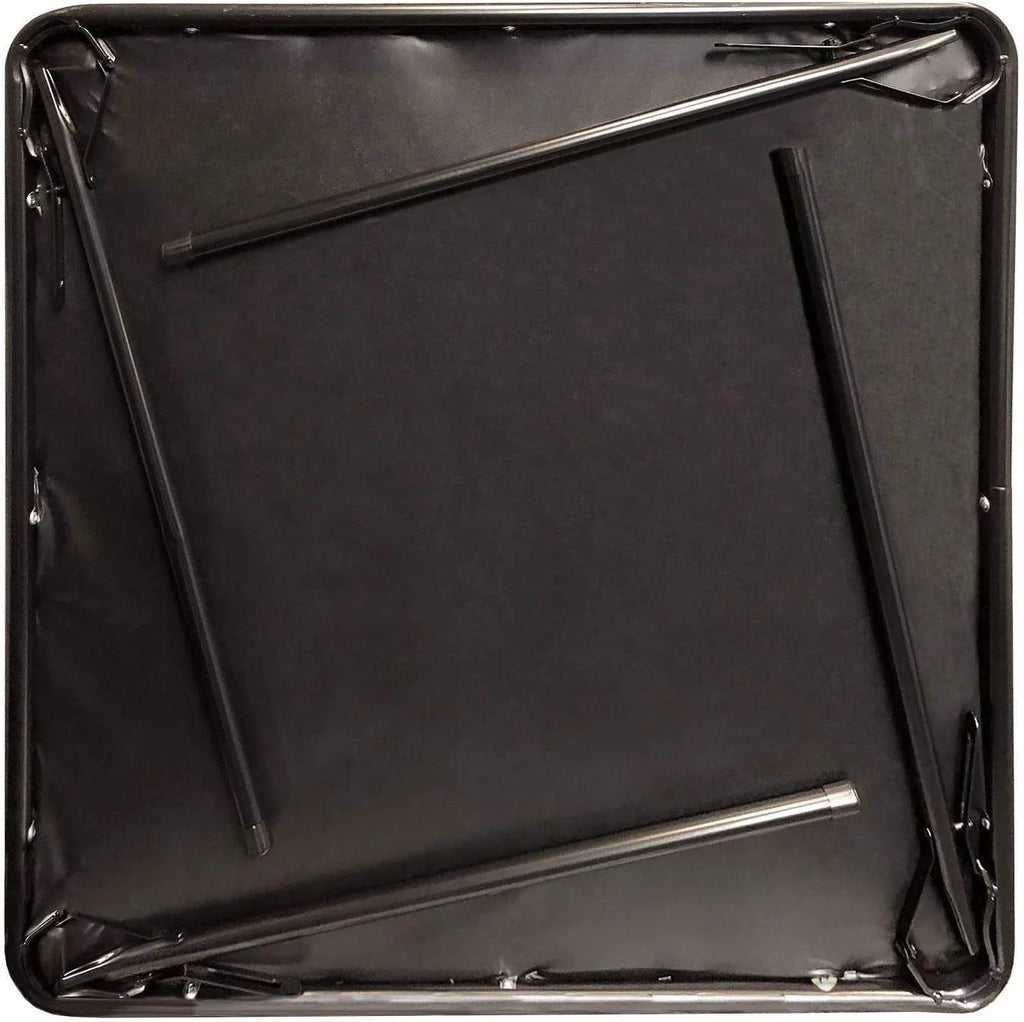 34 Inch Square Folding Card Table and 4 Folding Chair Furniture Set for Indoor and Outdoor Events, Black