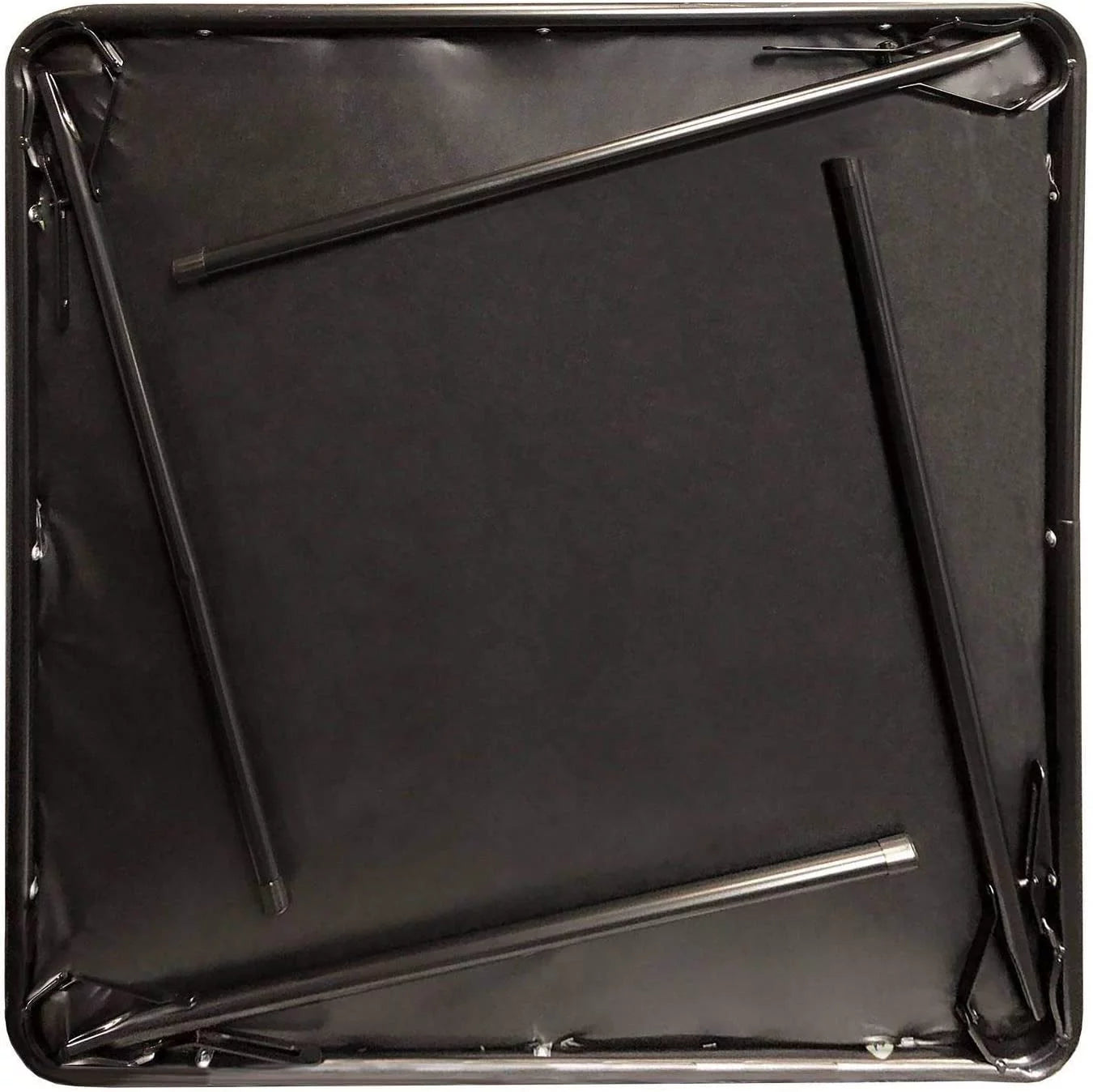 34 Inch Square Folding Card Table and 4 Folding Chair Furniture Set for Indoor and Outdoor Events, Black