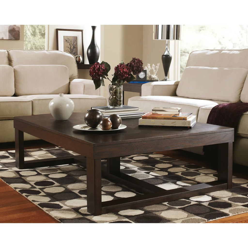 Ashley Furniture Watson Coffee Table in Dark Brown