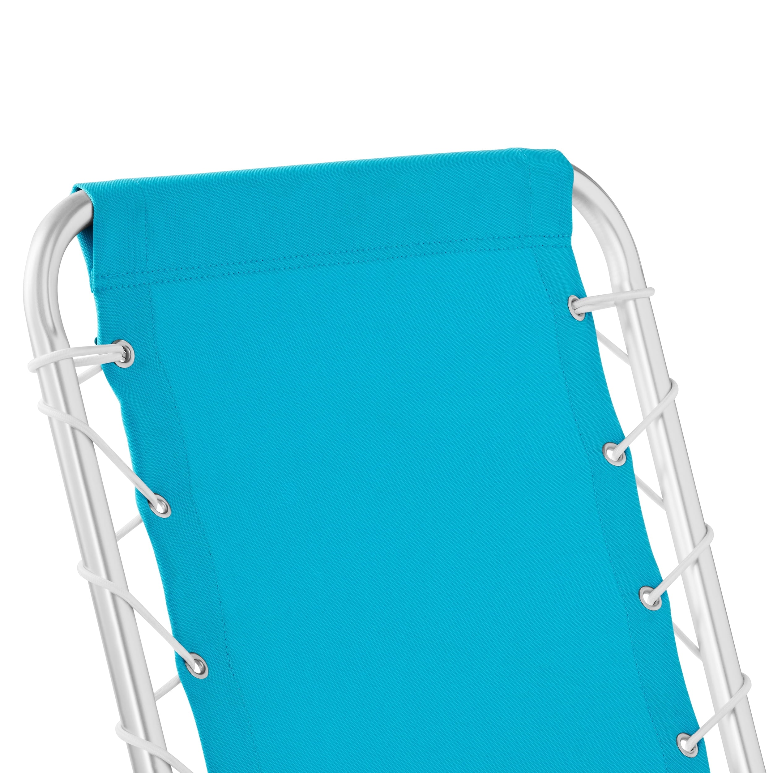 2-Pack Mainstays Reclining Bungee Beach Chair, Teal