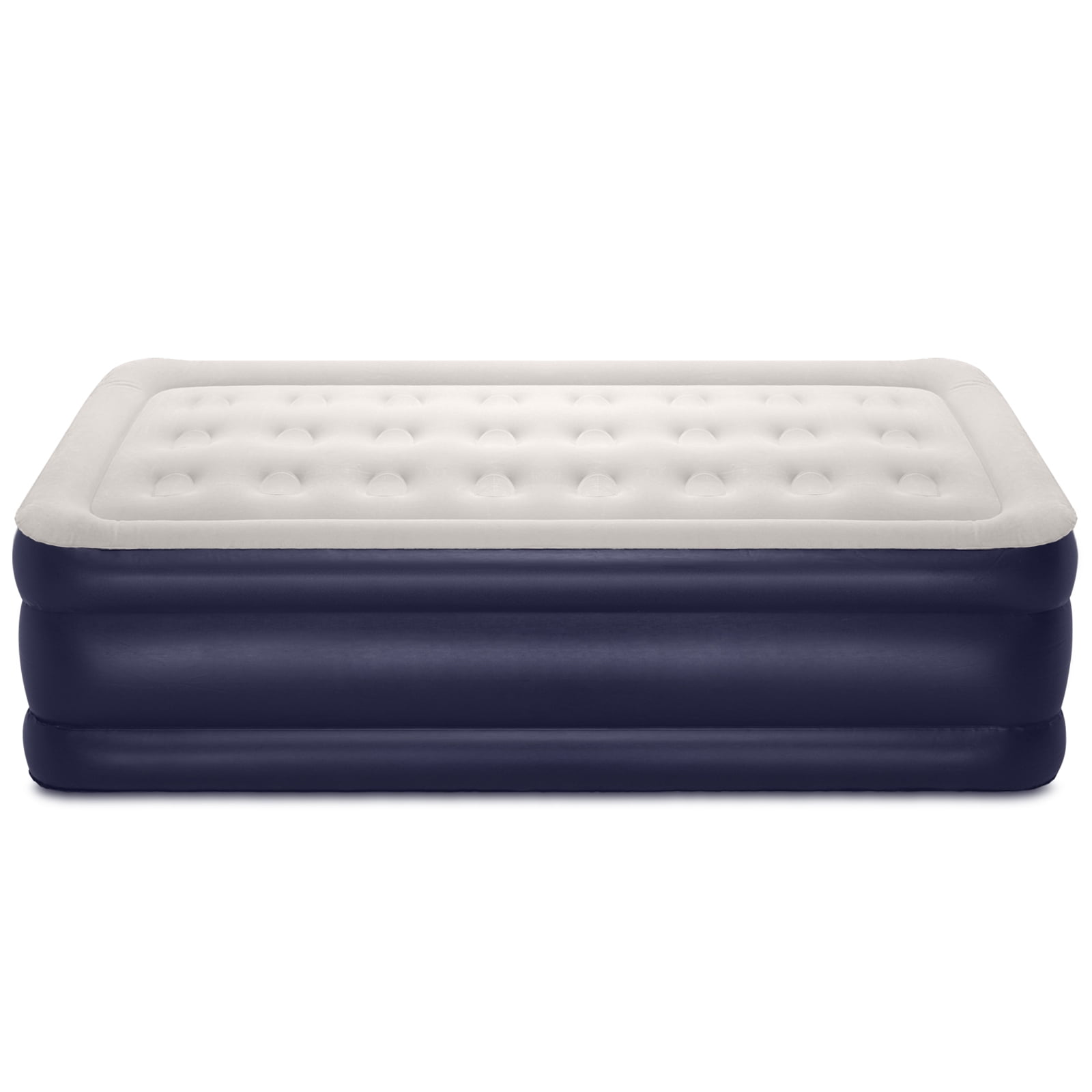 18 Inch High Air Mattress Queen with Built in Pump, Elevated Quick Inflation/Deflation Inflatable Beds, High Durability Blow Up Mattresses for Camping, Indoor Colchon, Guests Air Bed, Black