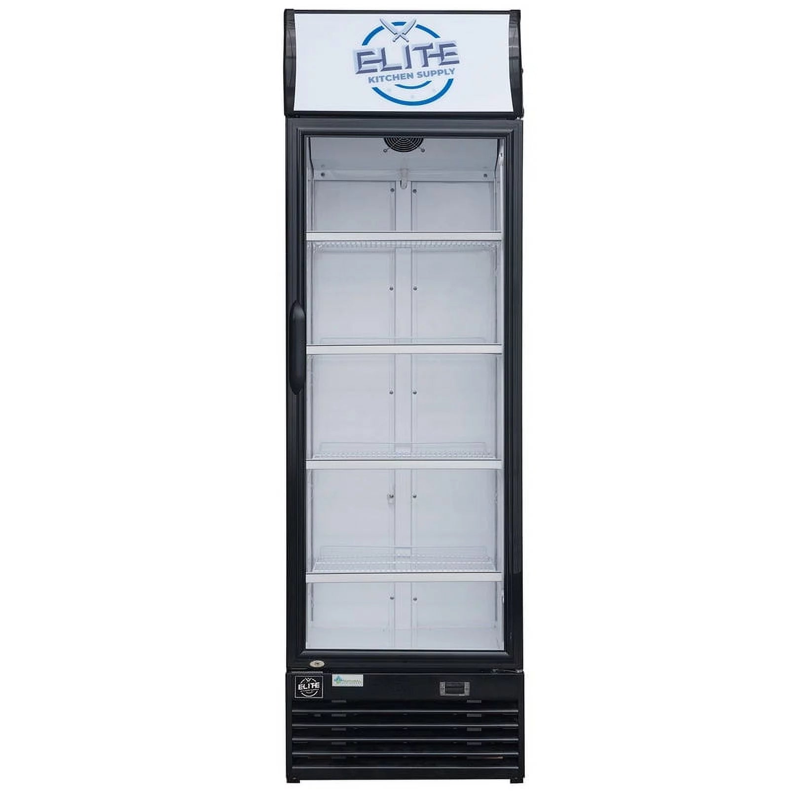 24 in. Commercial Display Cooler Refrigerator with Glass Door in Black 15.1 cu. ft.