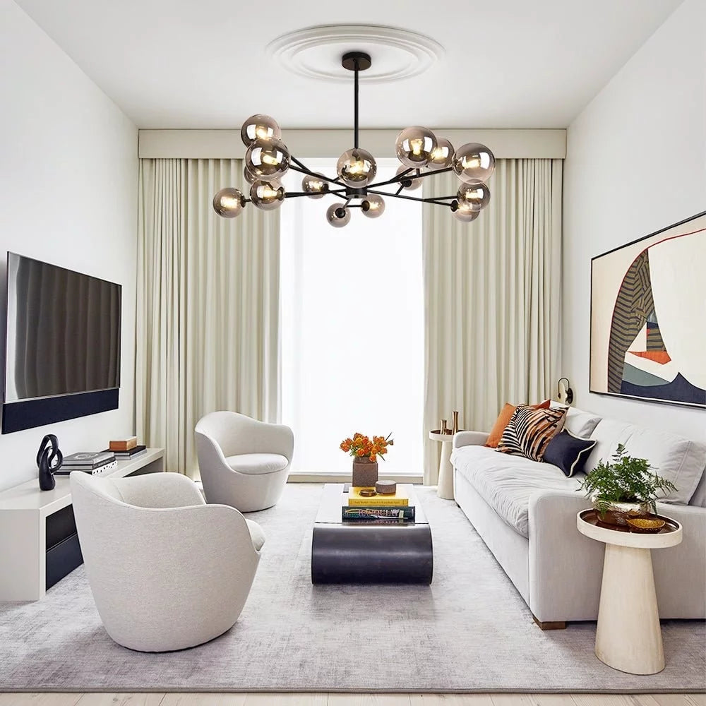 15-light Glass Globe Bubble Sputnik Chandelier Gold Gold