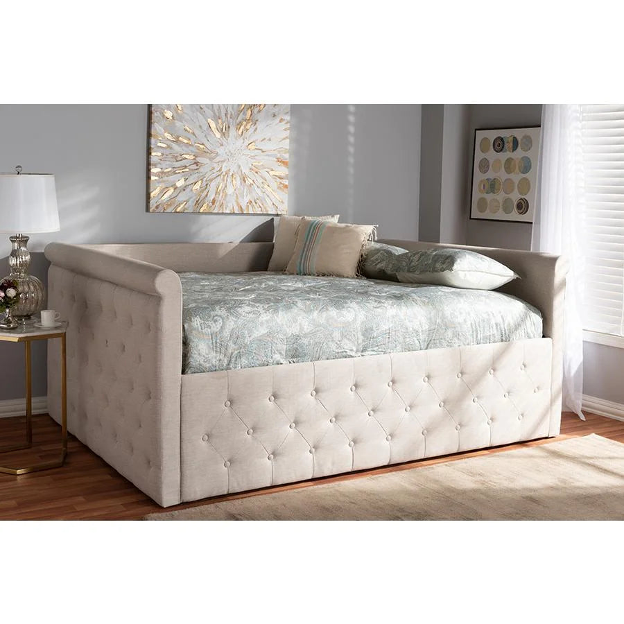 Baxton Studio Amaya Modern and Contemporary Fabric Upholstered Daybed