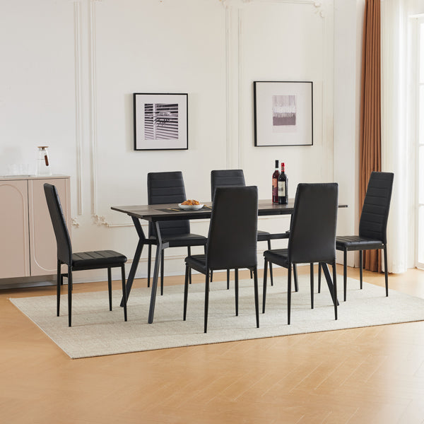 ALFRESCO N101 Rectangular Table 1160*76*76cm with Diagonal Feet Solid Wood Grey Desktop Splicing, Disassemble