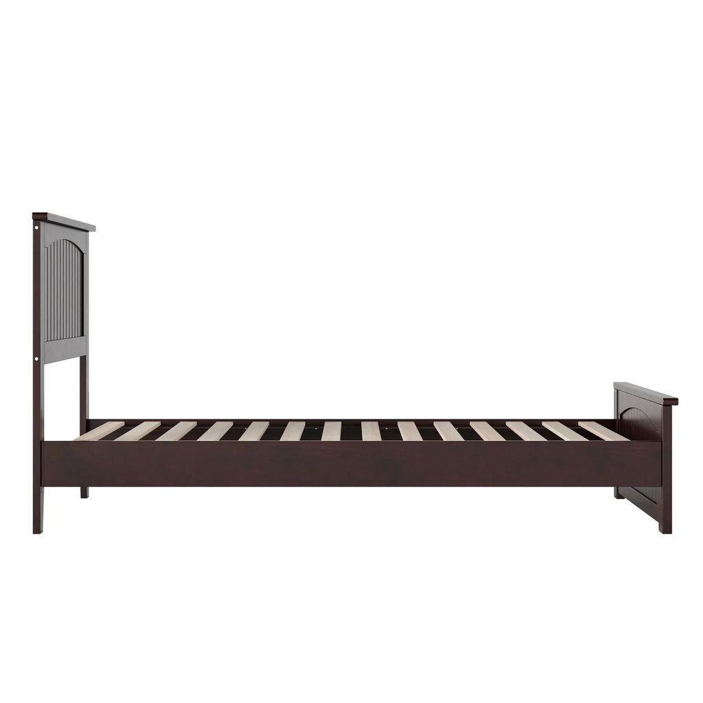 AFI Naples Twin XL Solid Wood Low Profile Platform Bed with Matching Footboard, Espresso