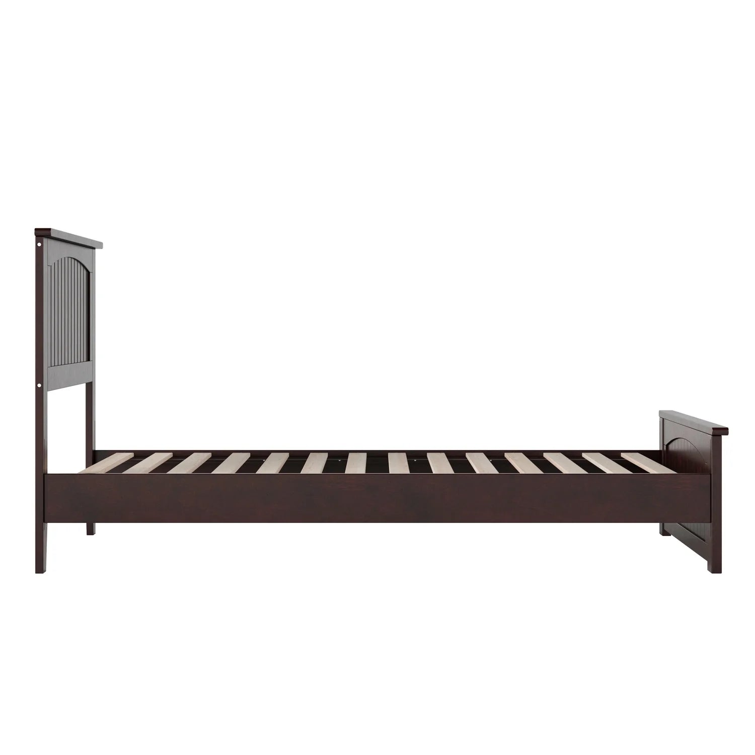 AFI Naples Twin XL Solid Wood Low Profile Platform Bed with Matching Footboard, Espresso