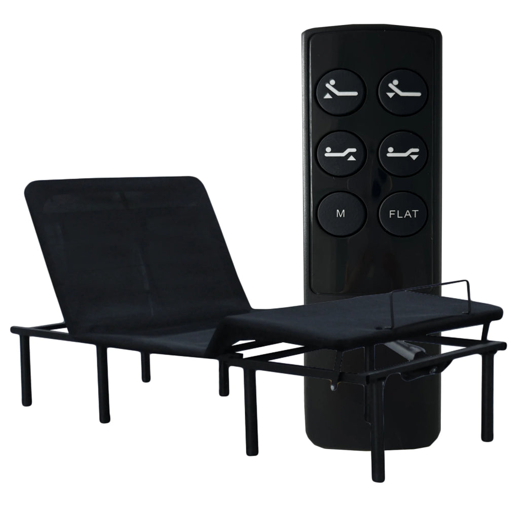 Adjustable Bed Base -Three Fold- Motorized Head and Foot Incline -Queen