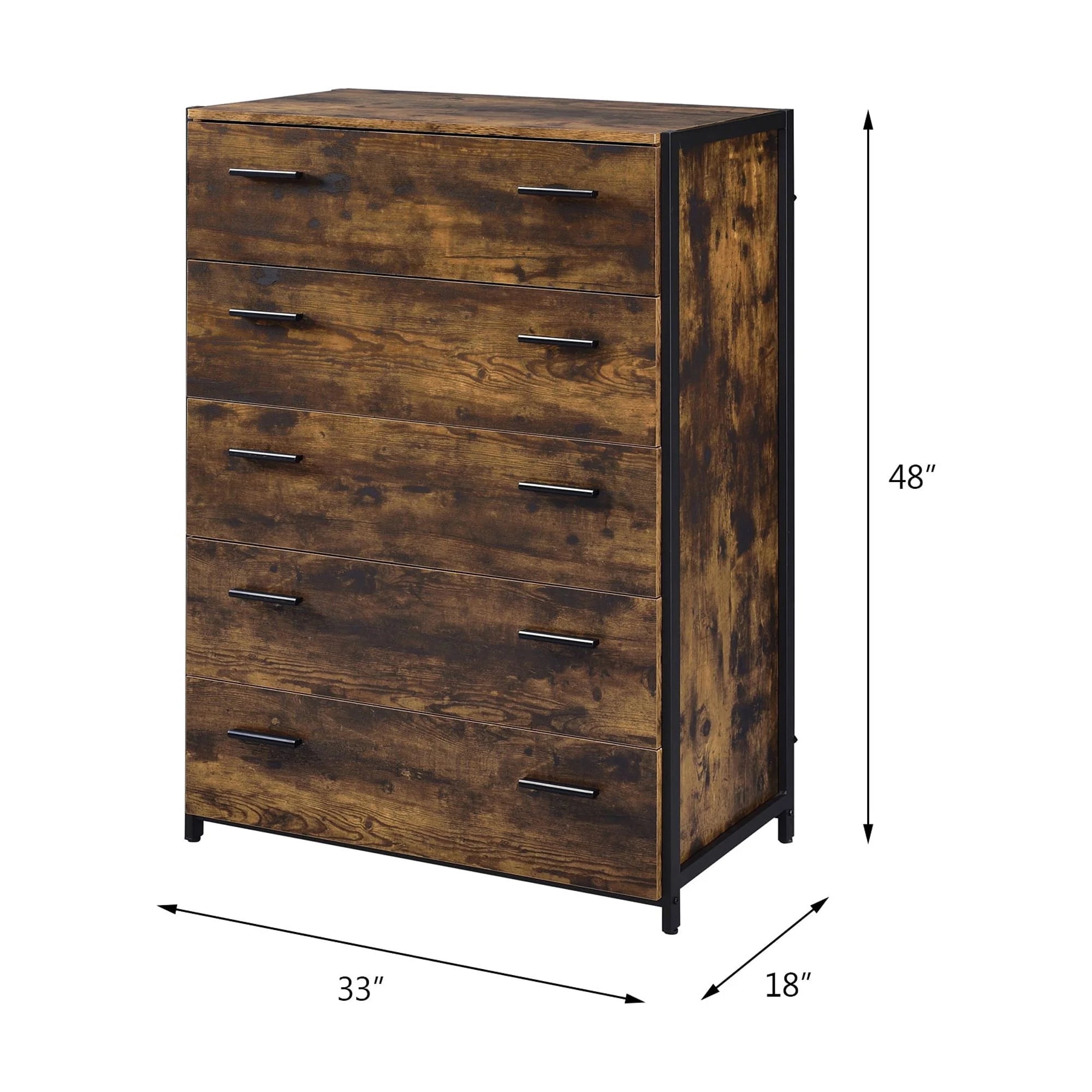 ACME Juvanth Chest in Rustic Oak and Black