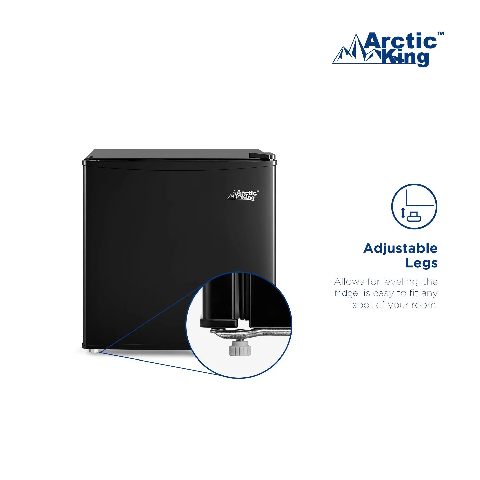 Arctic King 1.7 Cu ft No Freezer Mini Fridge, Black, E-Star, ARM17A5ABB