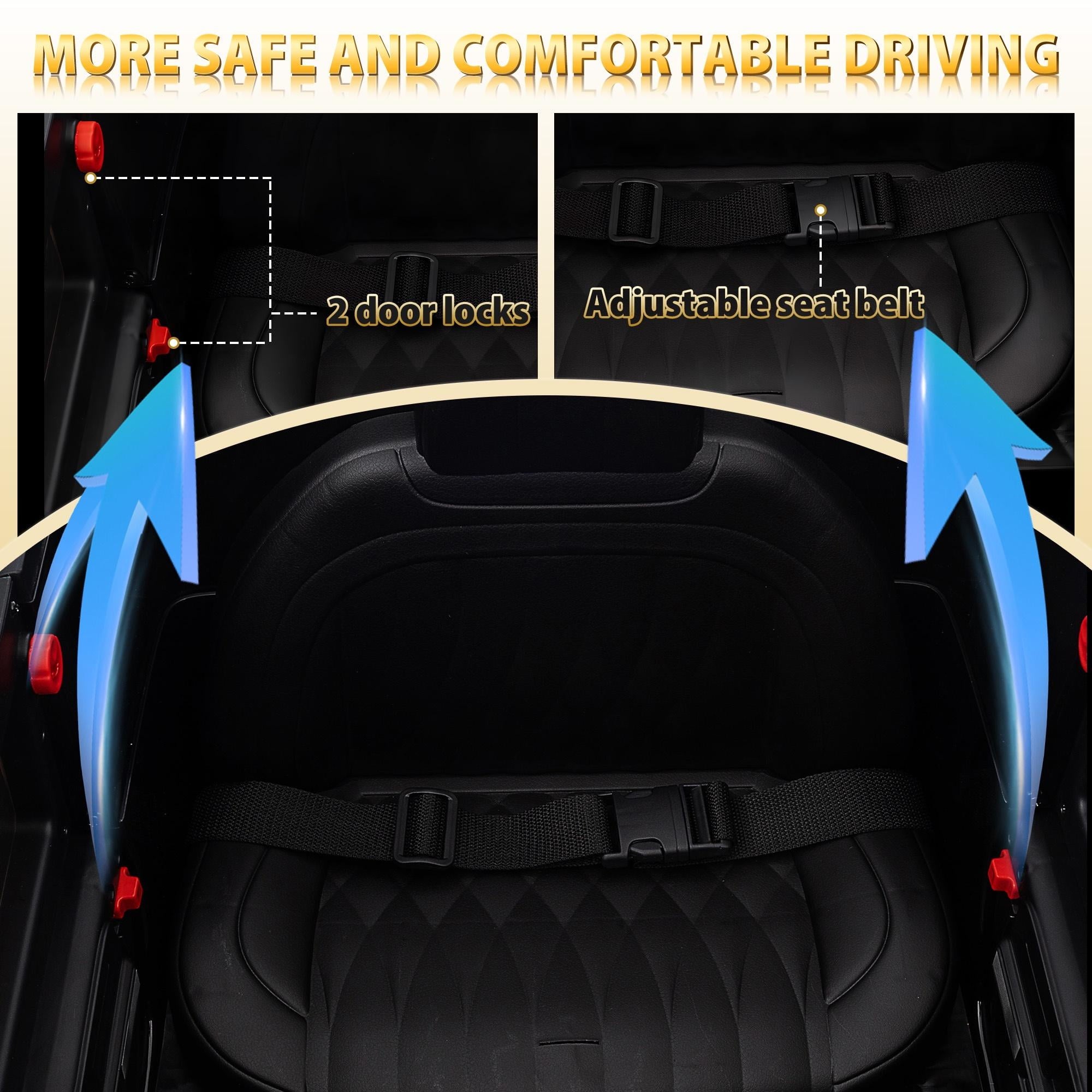 24V Ride on Car with Remote Control for Kids Mercedes Benz Ride on Car Toy for Boys and Girls 3-6 Years Old, Electric Vehicle, Bluetooth, LED Light, White