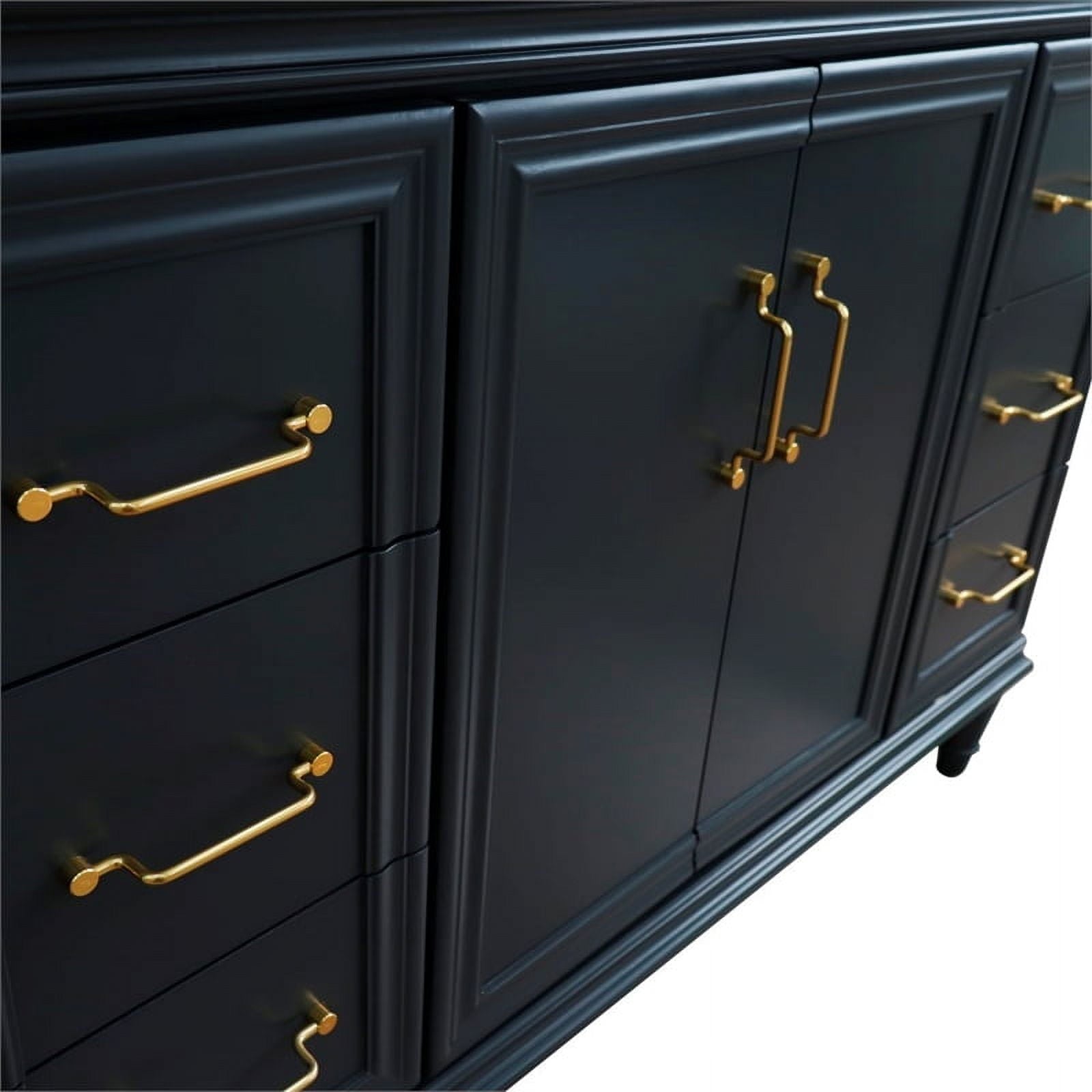 49 in. Single Wooden Vanity  Dark Gray with White Quartz Oval Sink