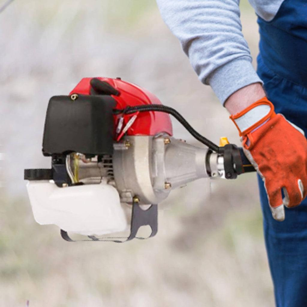 58CC Weed Wacker 4 in 1 Gas Powered 2-Cycle Gas Weed Eater with 4 Detachable Heads, 18" Adjustable Straight Shaft Wireless String Trimmer for Garden, Red