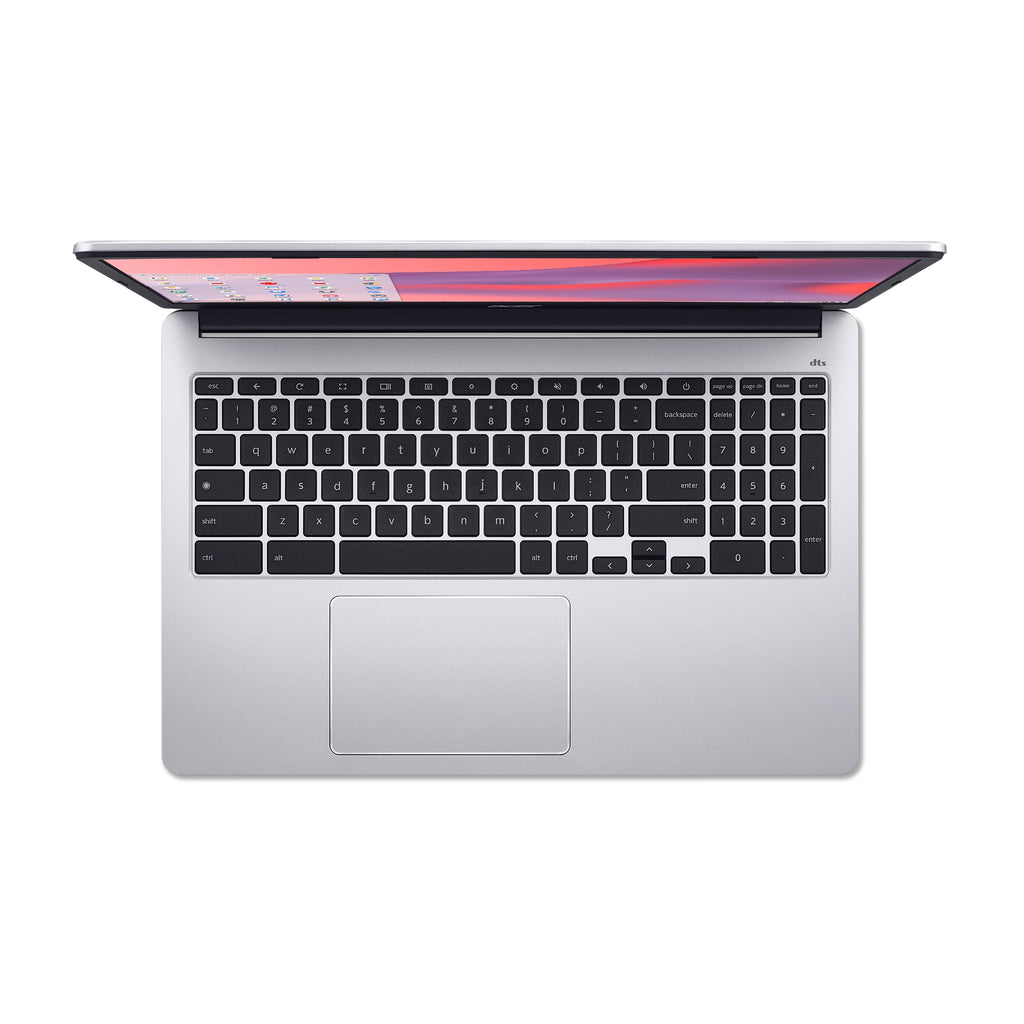 Acer Chromebook 315 (2023), 15.6" FHD, Intel Celeron N4500, 4GB RAM, 64GB eMMC, Pure Silver, Protective Sleeve Included, CB315-4H-C7A1