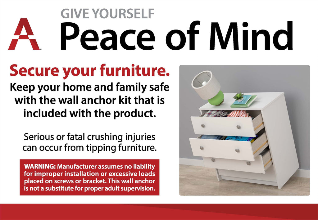 Ameriwood Home Lennon Tall 5 Drawer Dresser, Medium Brown and Faux Rattan