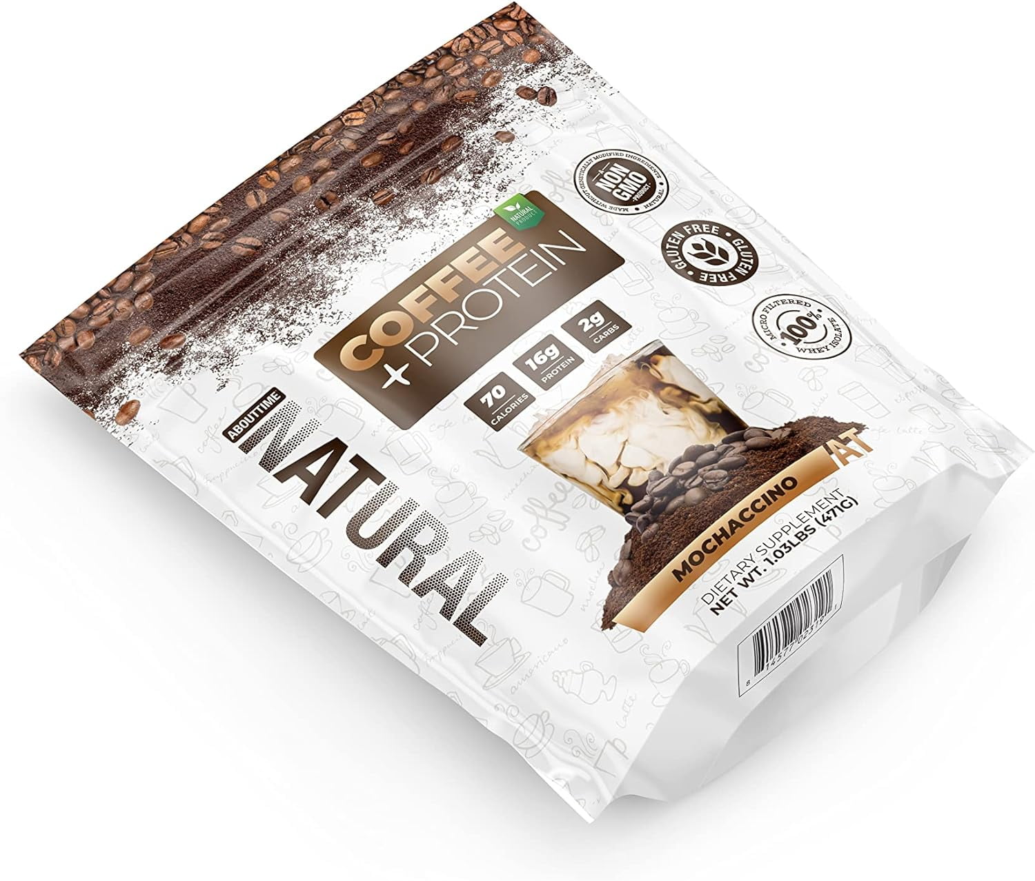 About Time Vegan Protein plus Coffee Moccachino - 1.03 lbs Pack of 2