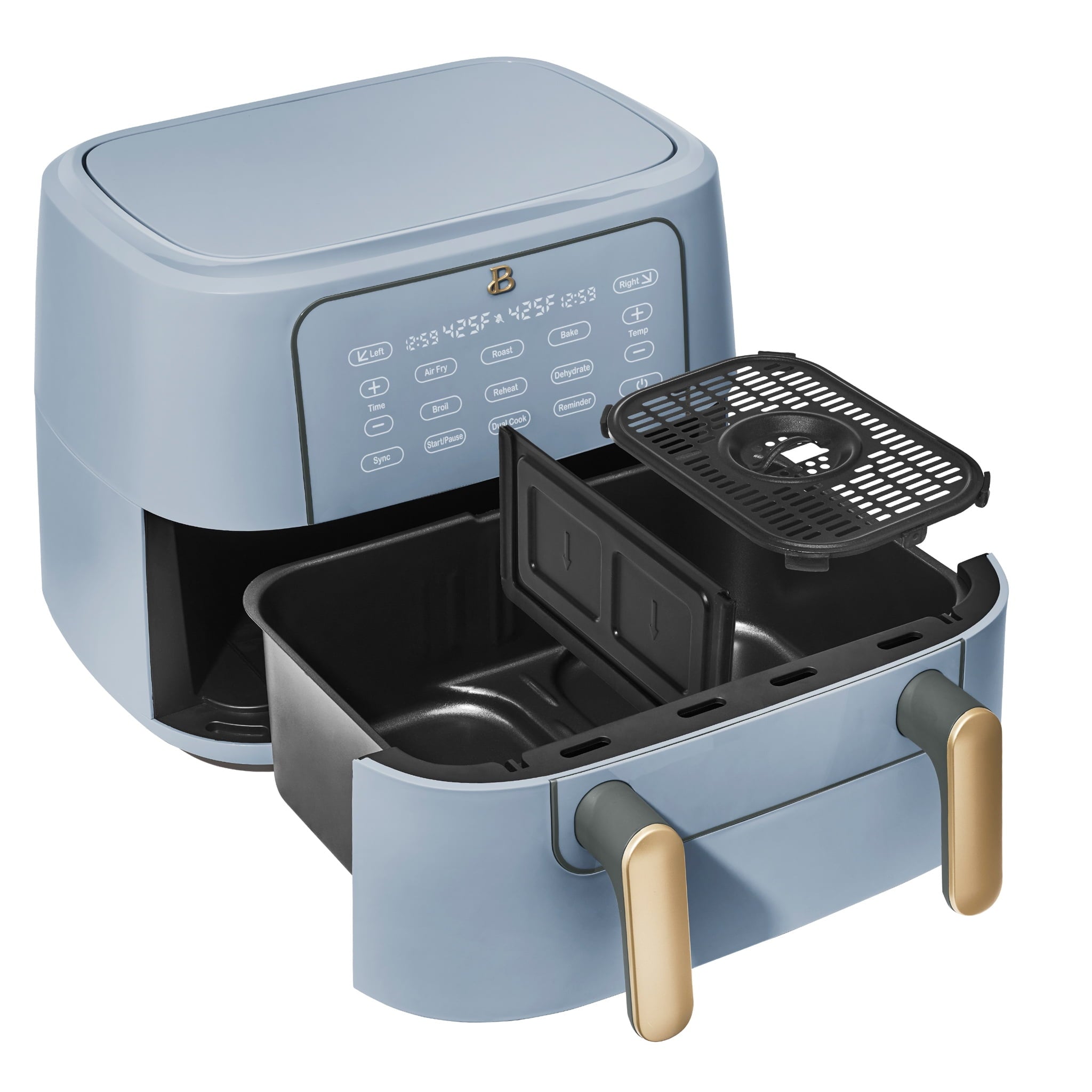 Beautiful 9 QT TriZone Air Fryer, White Icing by Drew Barrymore