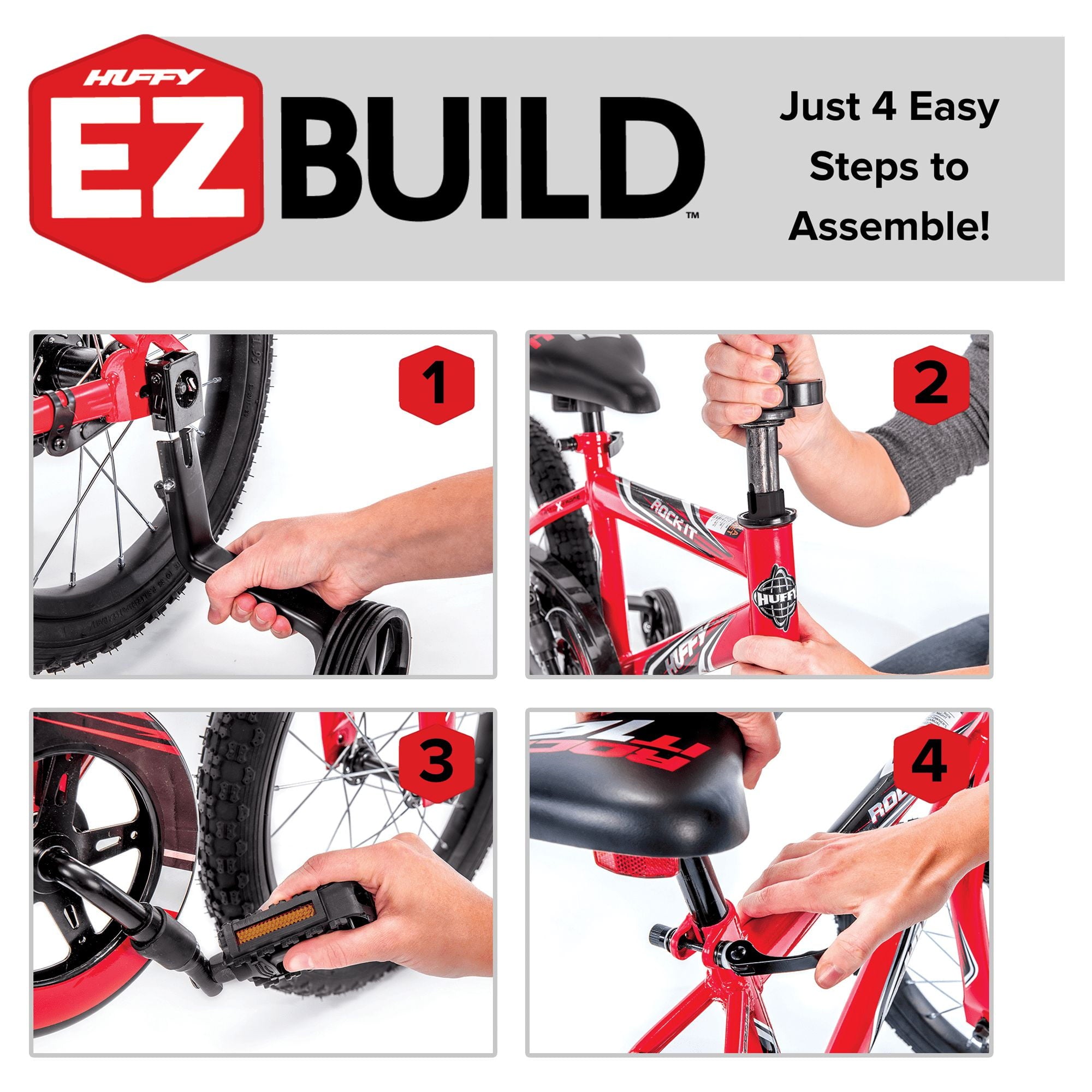 12" Marvel Spider-Man Bike with Training Wheels, for Boys', Red by Huffy