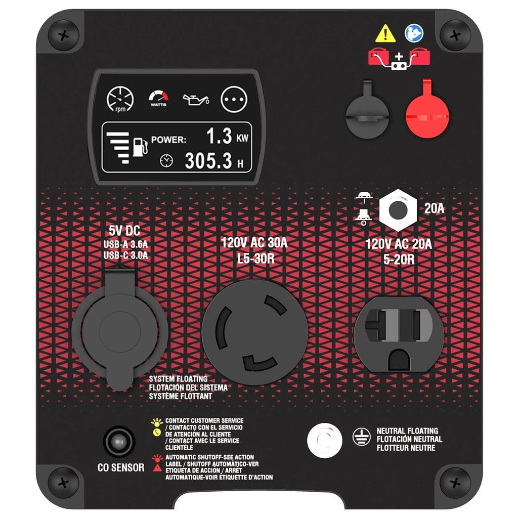 A-iPower 2300 Watt Portable Generator Inverter With Portability Kit and CO Sensor