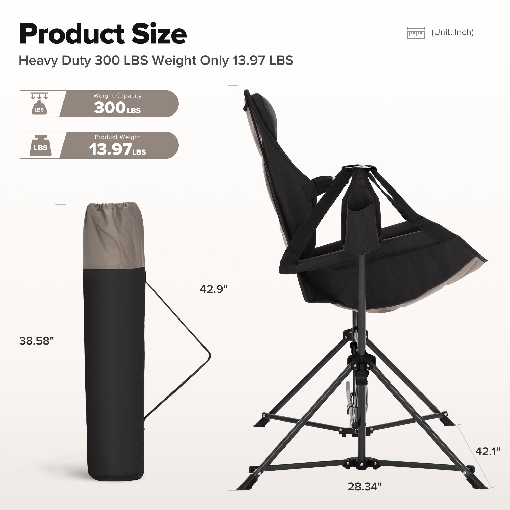 Alpha Camper Hammock Camping Chair Folding Rocking Chair