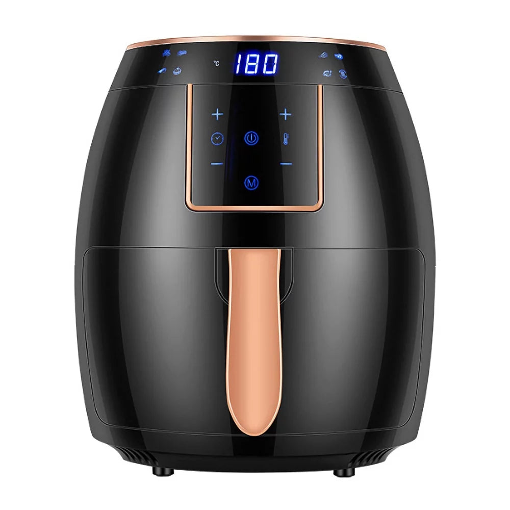 Andoer Air Fryer 5.5L Household Large Capacity 1300W Big Firepower Timing Touch Screen LCD Electric Air Fryer with Bakeware