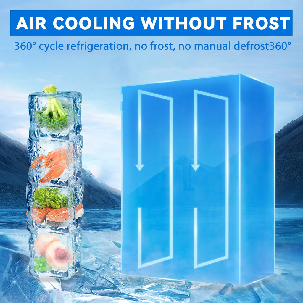 54"W Commercial Refrigerator, 2 Section Reach-in Solid Door, 49 Cu.ft Stainless Steel Upright Commercial Refrigerator, for Restaurant Shop Bar Residentials