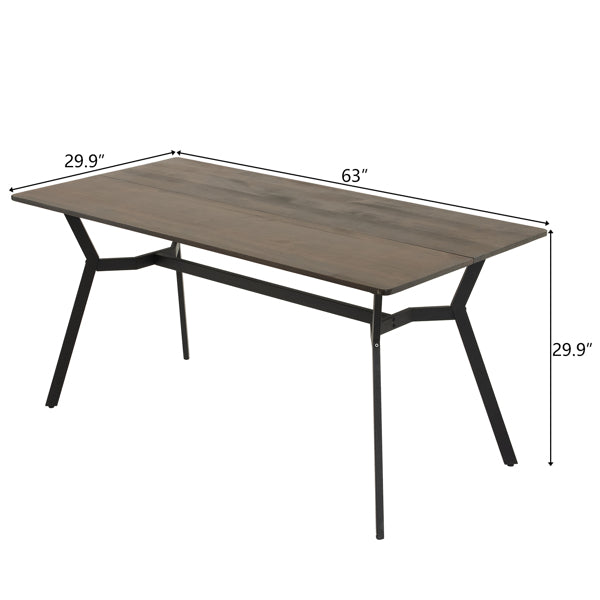 ALFRESCO N101 Rectangular Table 1160*76*76cm with Diagonal Feet Solid Wood Grey Desktop Splicing, Disassemble