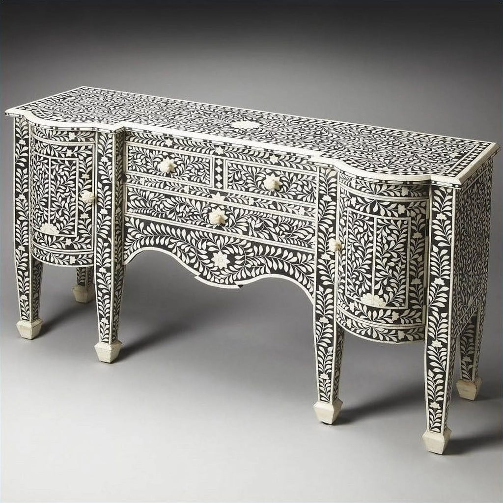 Beaumont Lane Bone Inlay Buffet in Black