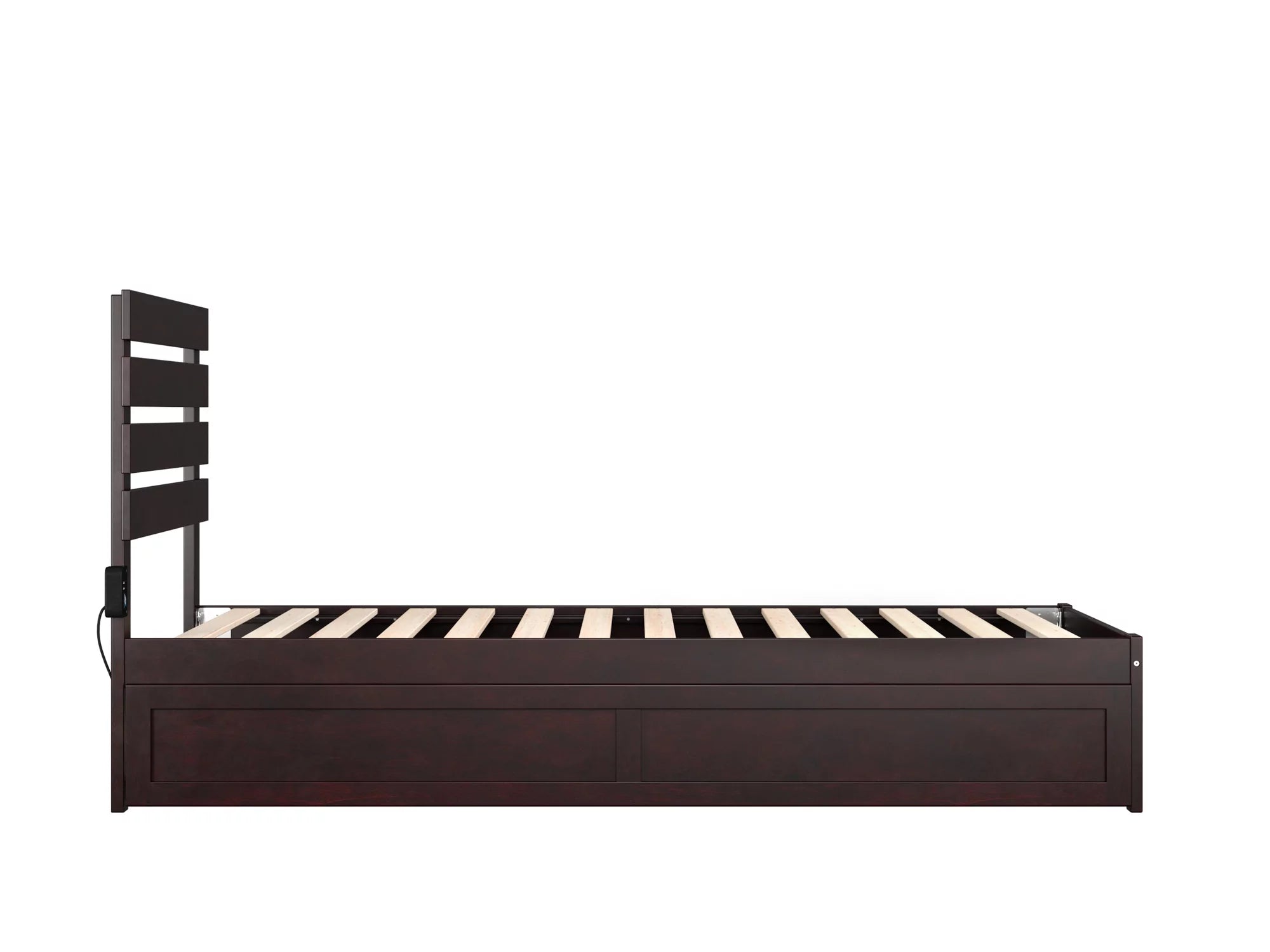 AFI Oxford 14" Twin XL Wood Platform Bed Frame with Twin XL Trundle, Espresso