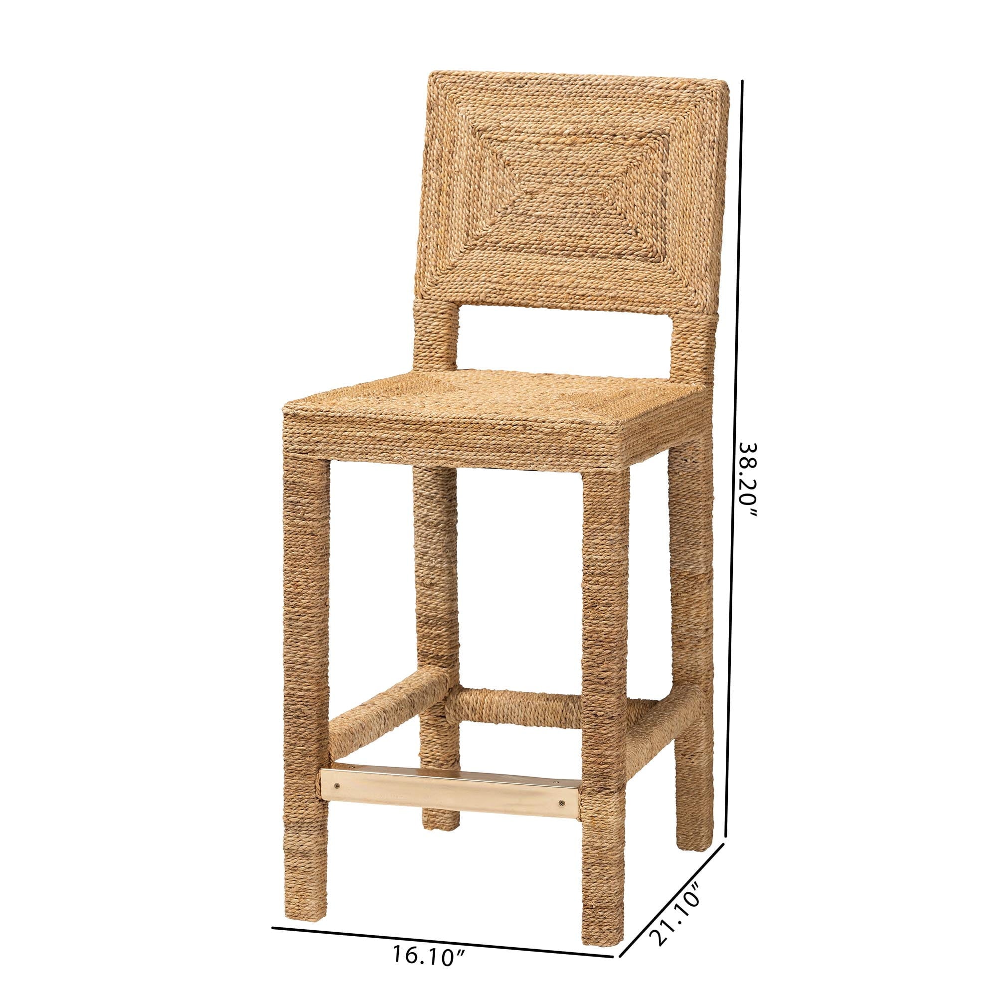 bali & pari Anfield Boho Counter Stool, One Size, Natural