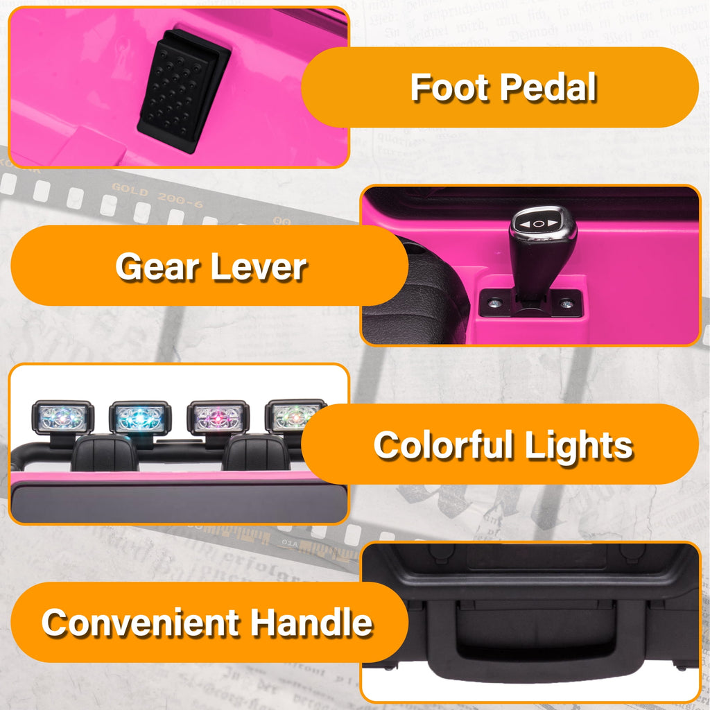 2 Seater 24V Ride on Car, Licensed Toyota Land Cruiser FJ40 Electric Truck with Remote Control, 4x80W Engine, Battery Powered Kid Car to Drive for Boy Girl, White