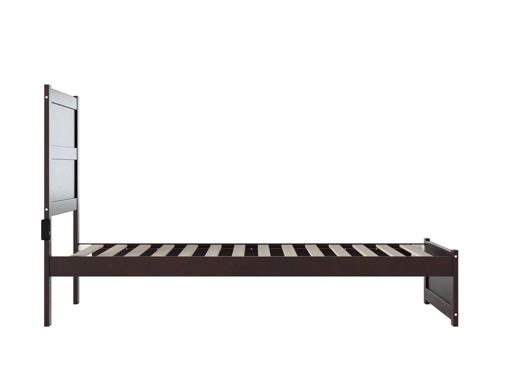 AFI NoHo 14" Twin XL Wood Platform Bed with Modern Panel Headboard & Footboard, Espresso