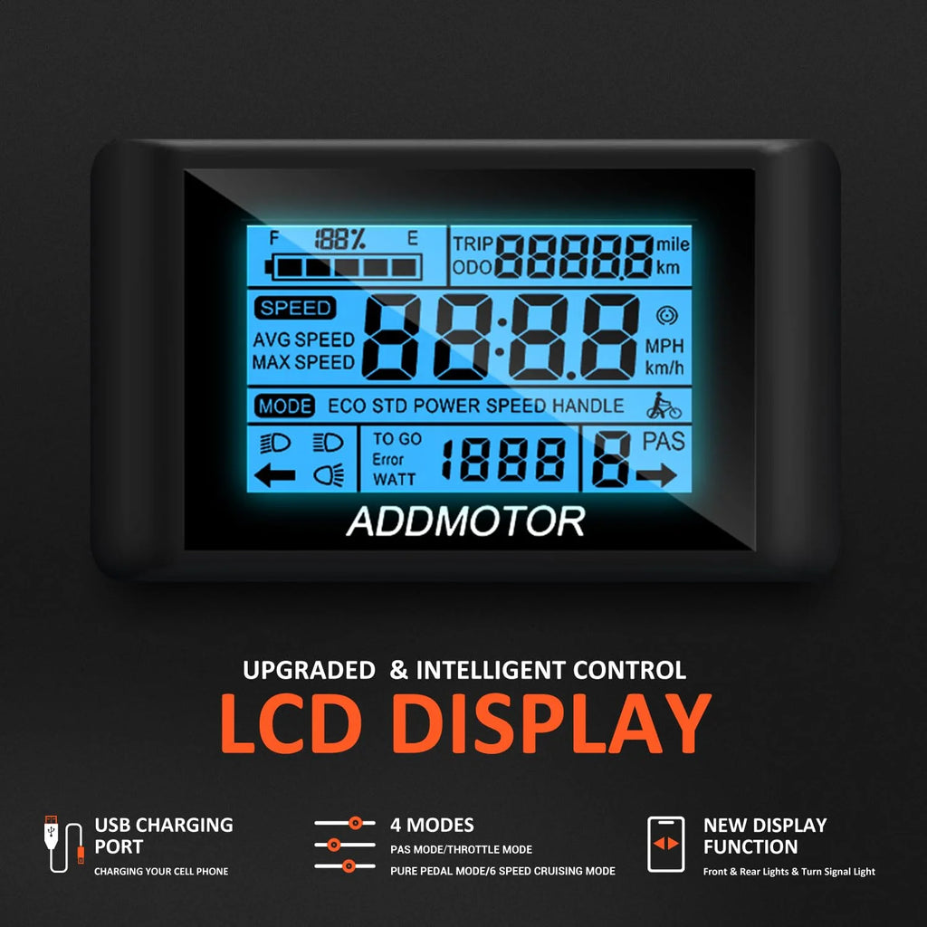 Addmotor Electric Trike, 750W (Peak 1400W) 90Miles Electric Tricycle for Adults, 48V 20Ah Folding 3 Wheel Electric Bikes with Parking Brake & Rear Speed Differential, E-310 Gray