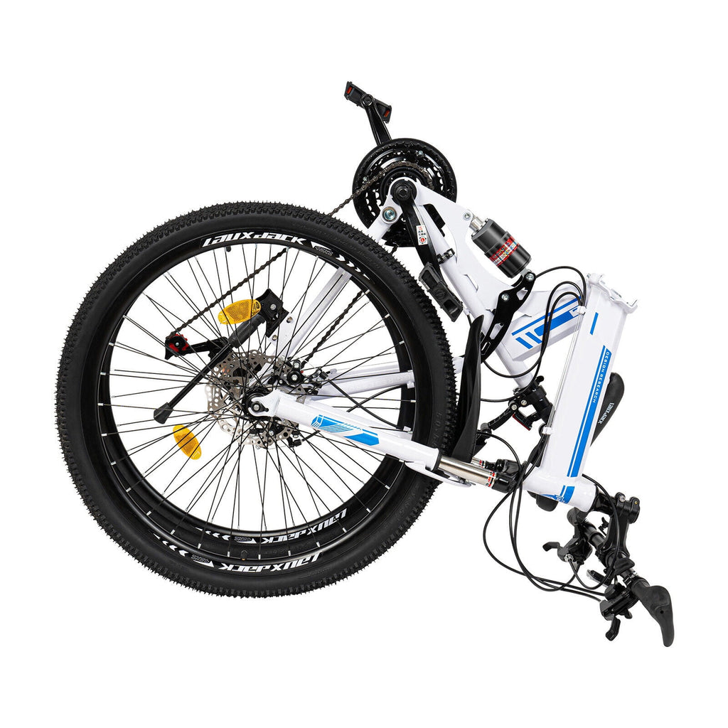 26" Mountain Bike 21-Speed Folding Men Women Bikes Dual Disc Brake MTB Bicycle