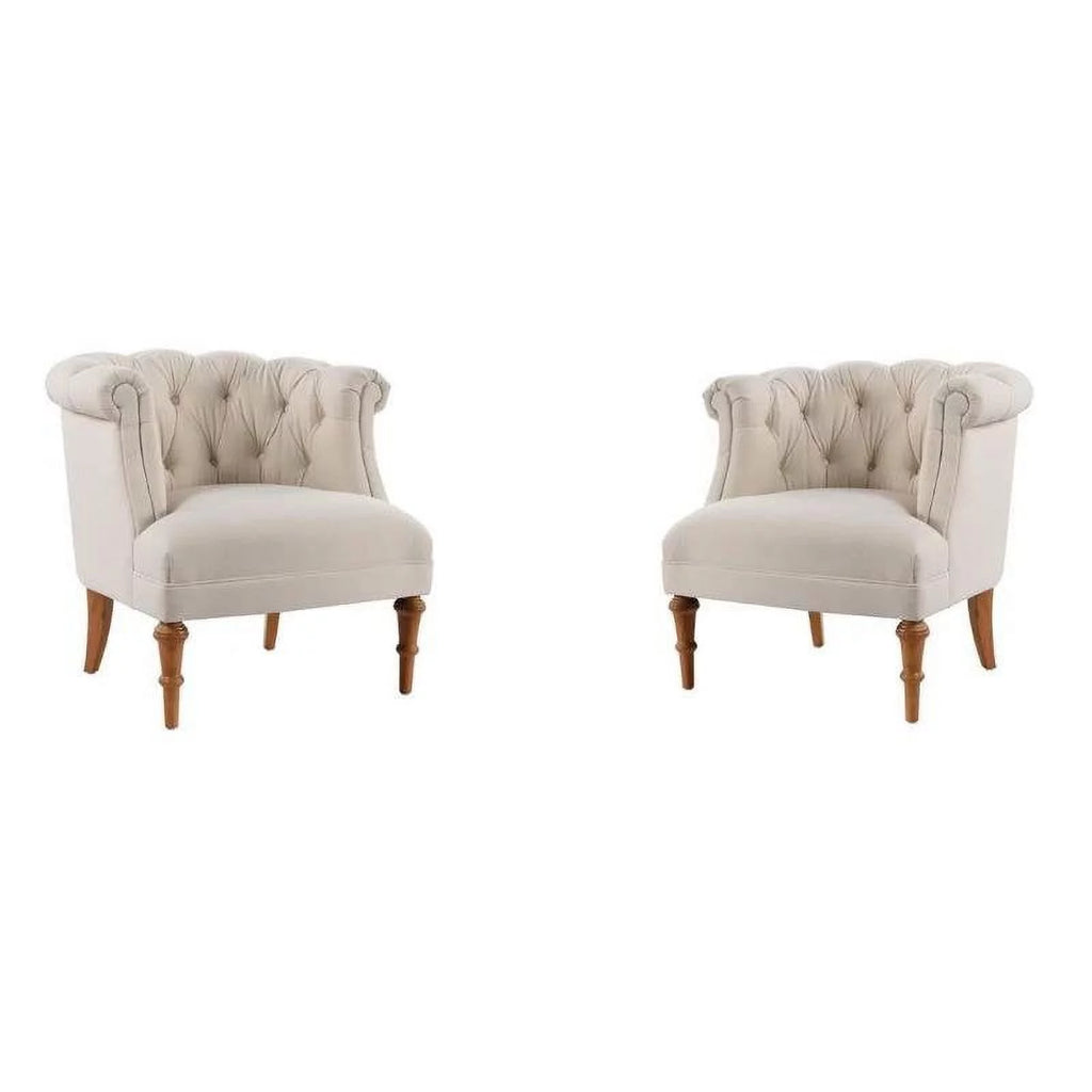 2 Piece Chair Set of Tufted Accent Chair