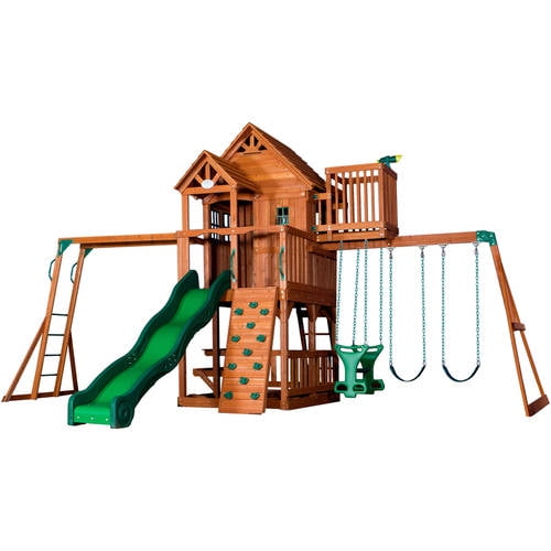 Backyard Discovery Skyfort II Wooden Cedar Swing Set