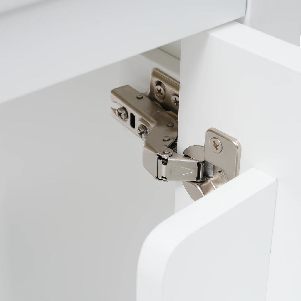 20" Bathroom Vanity with Sink, Freestanding Bathroom Storage Cabinet with Door and Open Shelf Rack, Solid Wood Cabinet Basin Vessel Sink Set