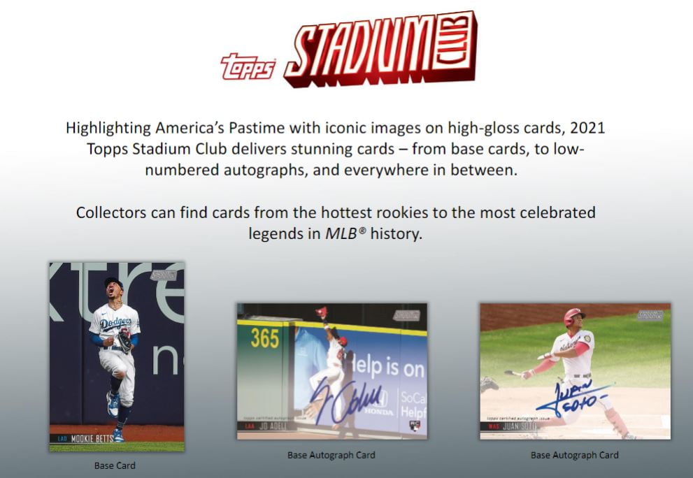 2021 Topps MLB Baseball Trading Cards Stadium Club Baseball Blaster Box- 40 Cards | 1 Wrapped Variation Box Loader