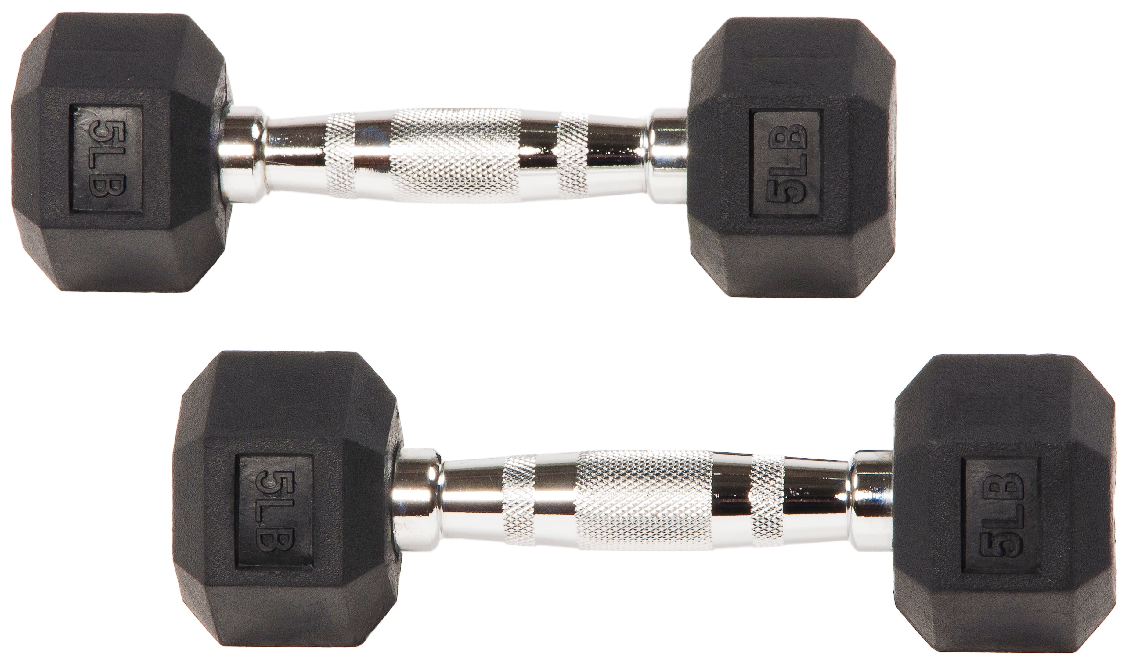 BalanceFrom Rubber Encased Hex Dumbbells, 20 Lbs. Pair