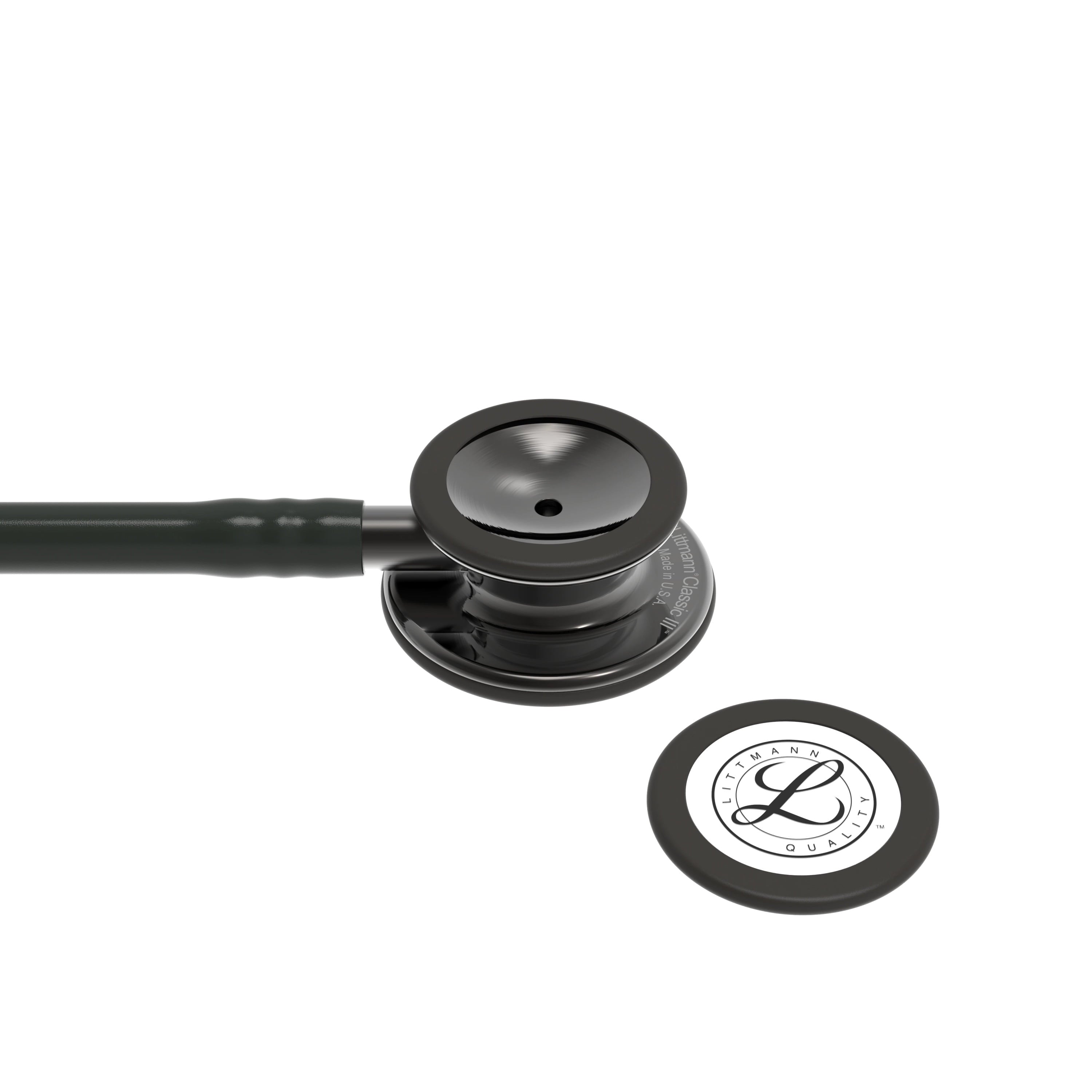 3M Littmann Classic III Stethoscope, Smoke-Finish, Black Tube, 27 inch, 5811