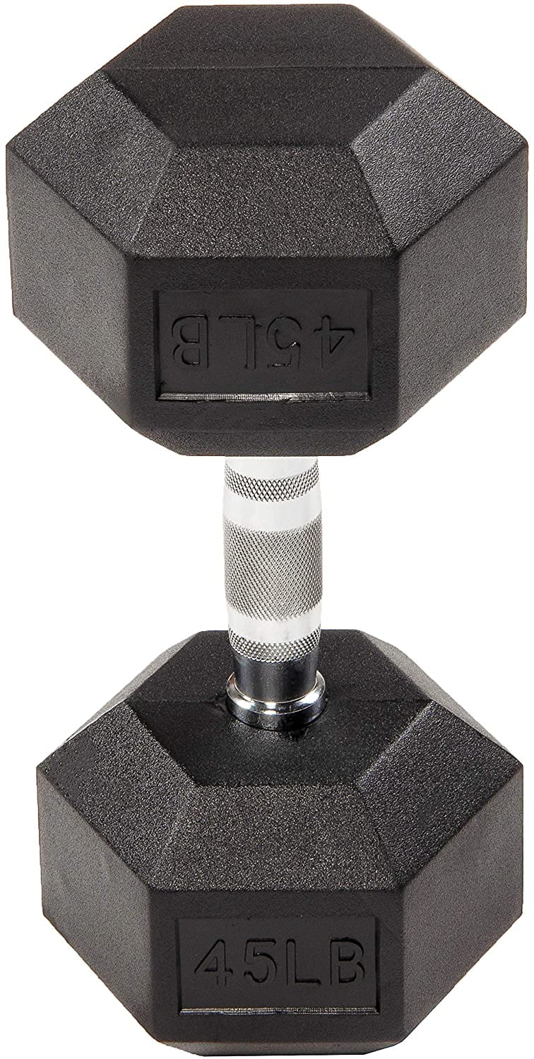 BalanceFrom Rubber Encased Hex Dumbbells, 20 Lbs. Pair