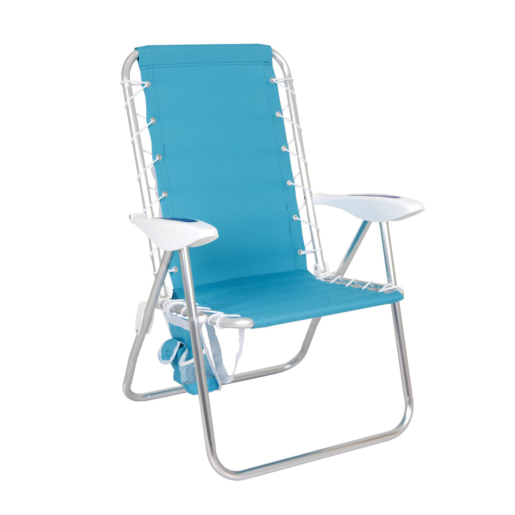 2-Pack Mainstays Reclining Bungee Beach Chair, Teal
