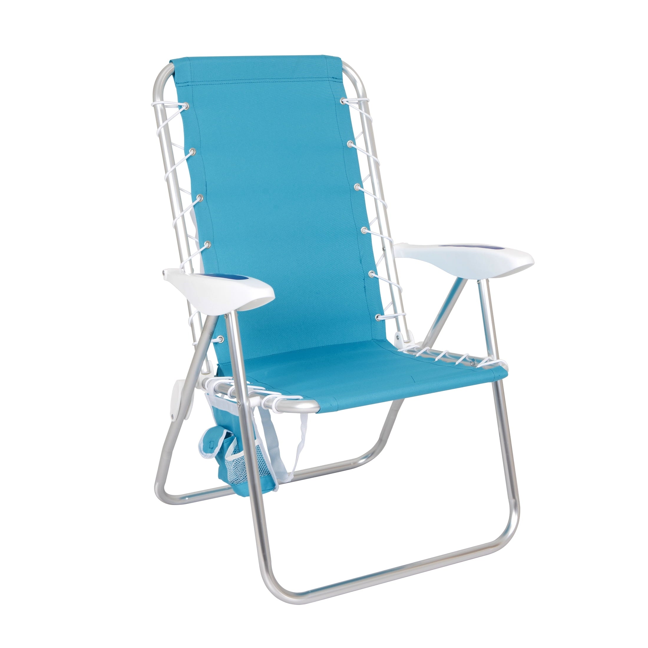 2-Pack Mainstays Reclining Bungee Beach Chair, Teal