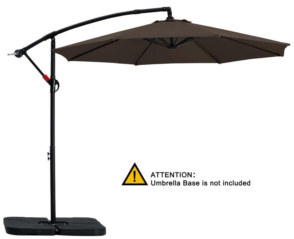 ABCCANOPY 10 FT Patio Umbrellas with Crank & Cross Base for Garden, Backyard, Pool and Beach, 12+ Colors(Turquoise)