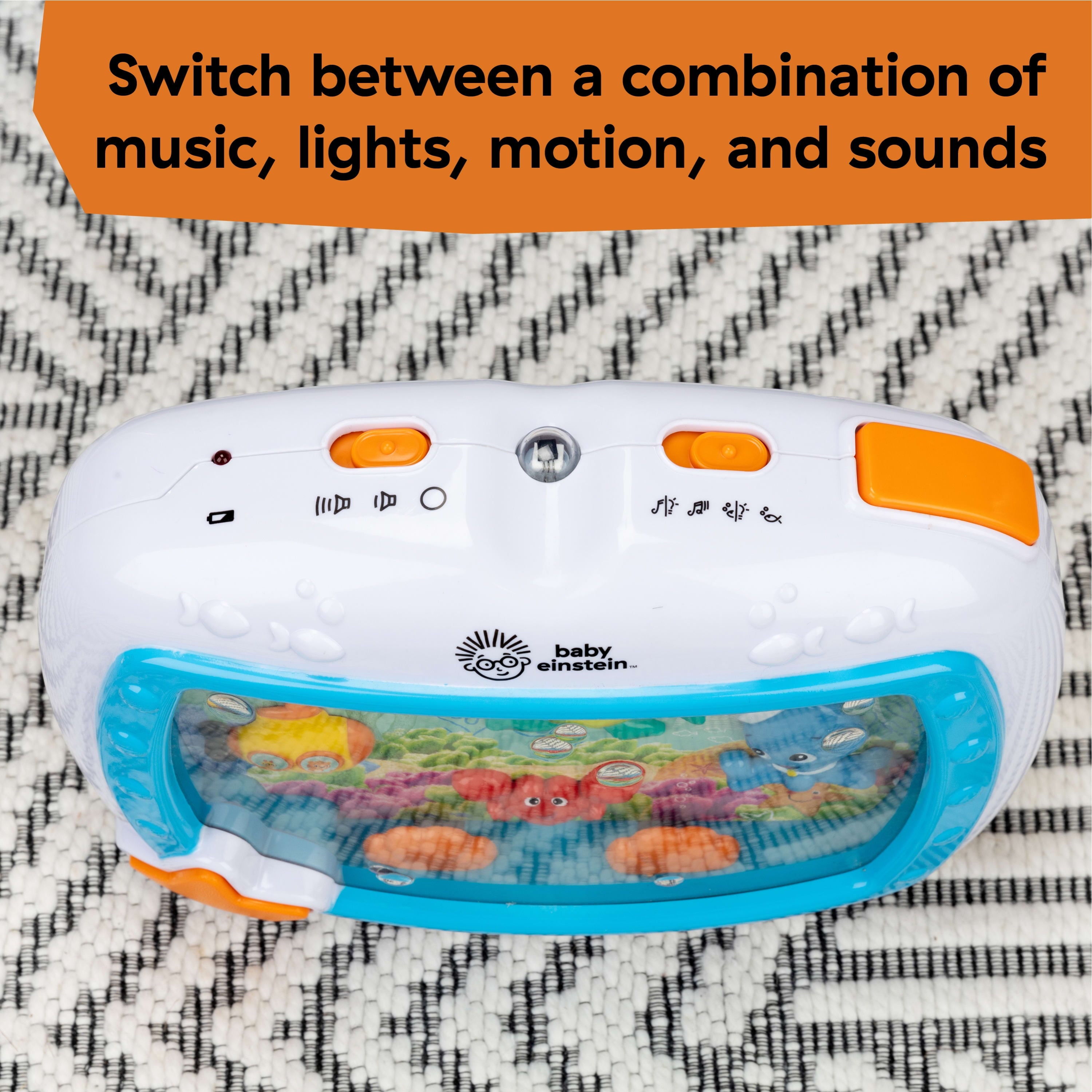 Baby Einstein Sea Dreams Soother Baby Sleep Sound Machine with Remote, Multicolor