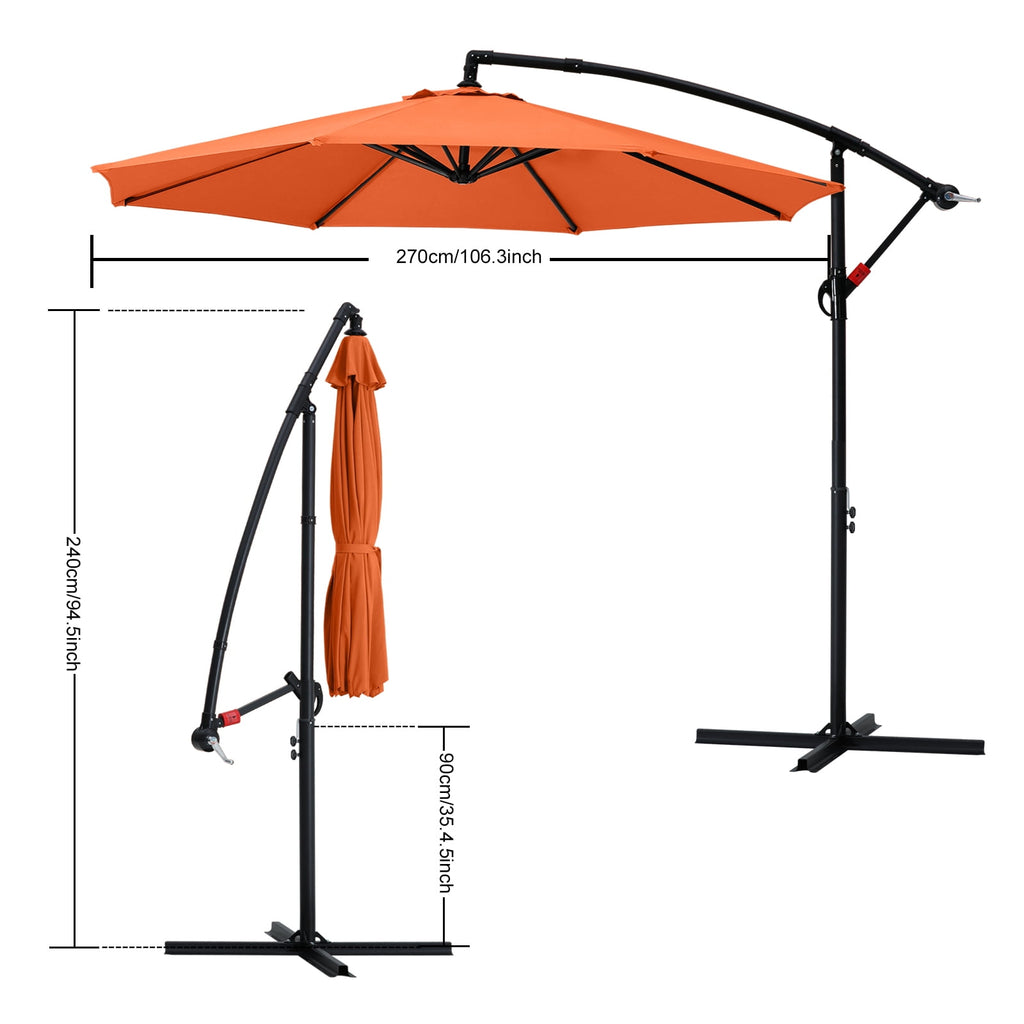 ABCCANOPY 10 FT Patio Umbrellas with Crank & Cross Base for Garden, Backyard, Pool and Beach, 12+ Colors(Turquoise)