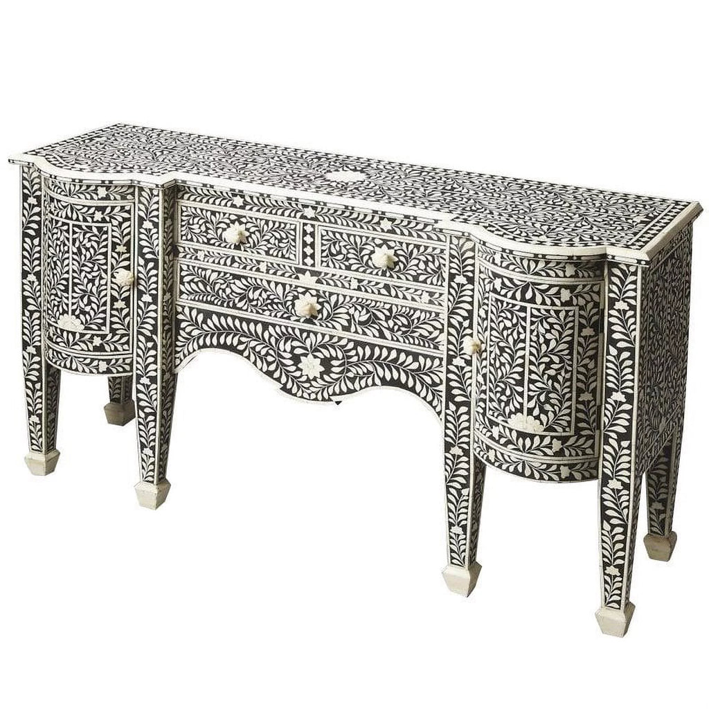 Beaumont Lane Bone Inlay Buffet in Black