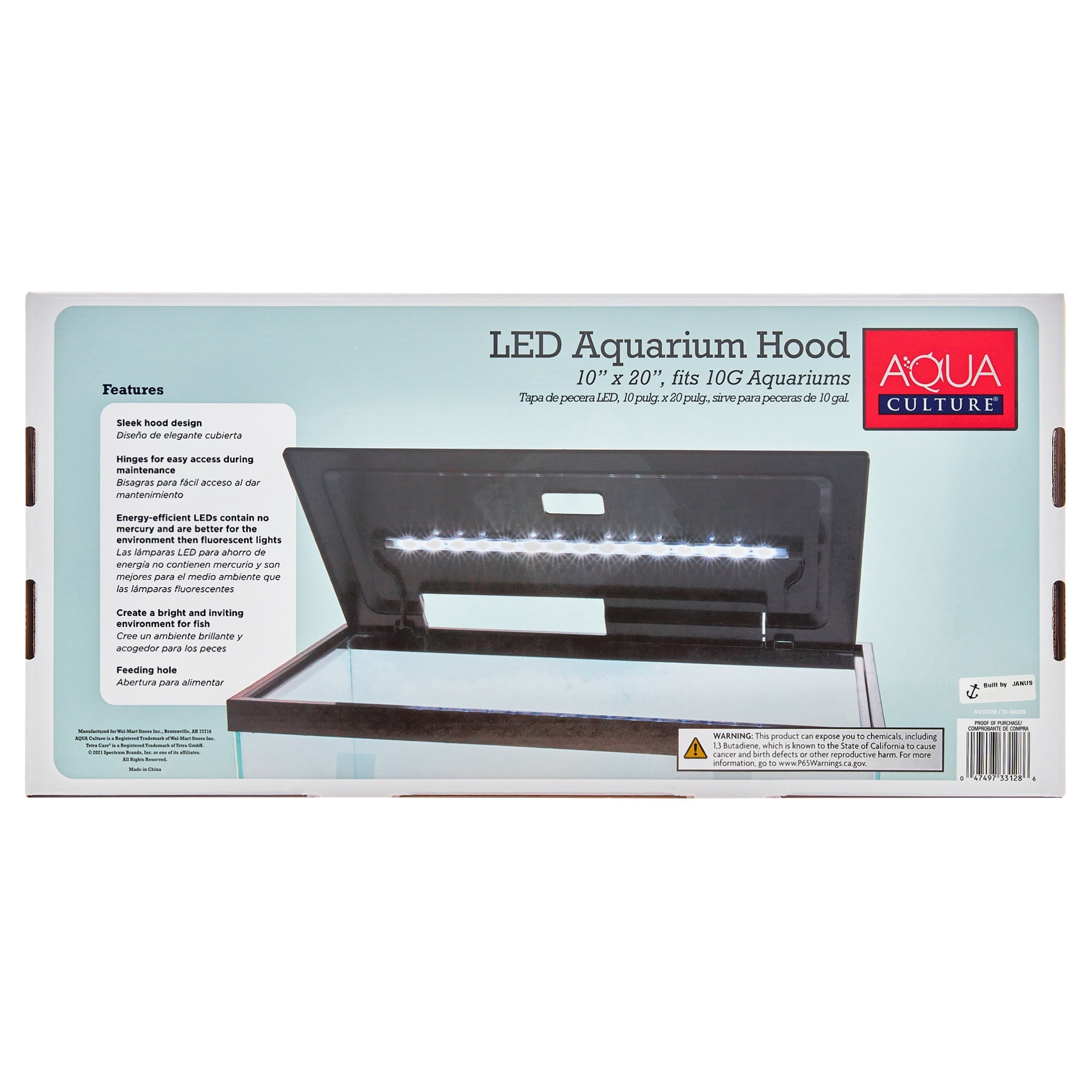 Aqua Culture LED 10 Gallon Fish Tank Hood