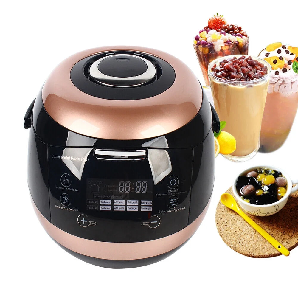 110V 5L Fully Automatic Tapioca Bubble Tea Pearl Maker Machine Nonstick Pot