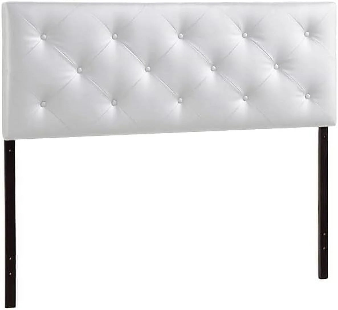 Baltimore Modern And Contemporary King White Faux Leather Upholstered Headboard